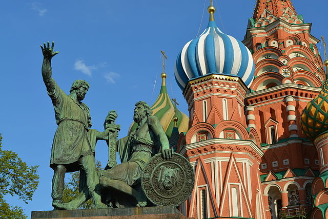 Monumento a Minin y Pozharsky en la Plaza Roja deMoscú
