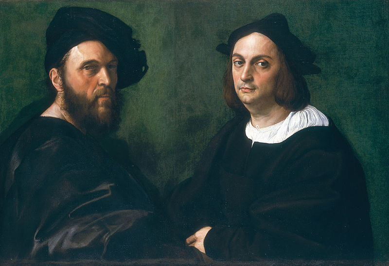 Retrato de Andrea Navagero y Agostino Beazzano de Rafael