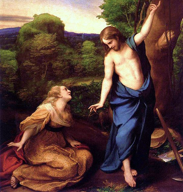 Noli me tangere de Correggio, uno de los pintores del Renacimiento.