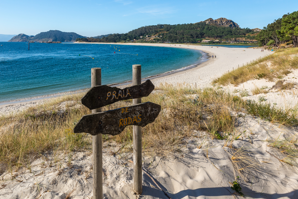 Playa de Rodas en las islas Cies de Galicia