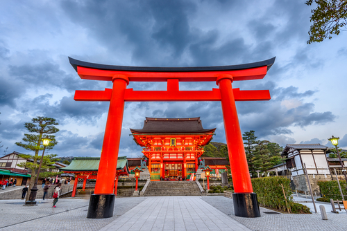 Vista deFushimiInari Taisa, uno de los tesoros de Kioto