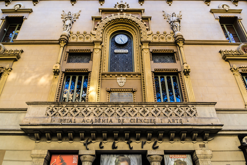 Real Academia de las Artes en las RAmblas de Barcelona