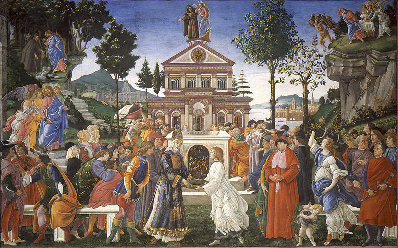 Las tentaciones de Cristo de Botticelli.