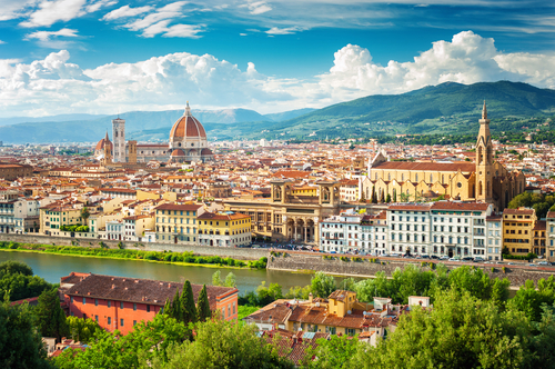 Vista de Florencia en Italia
