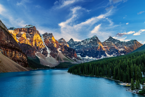 Lago Moraine en Canadá