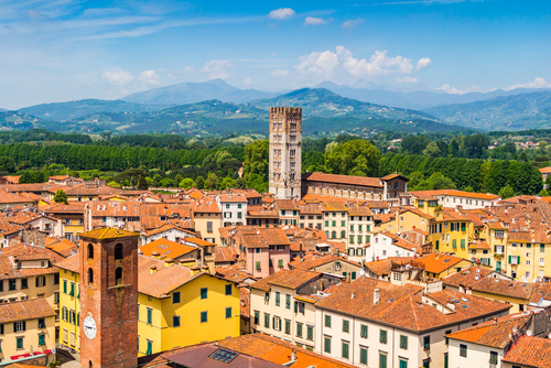 Vista de Lucca en Italia