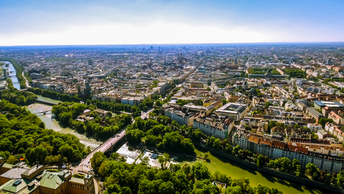 El tiempo en Múnich, vista de la ciudad
