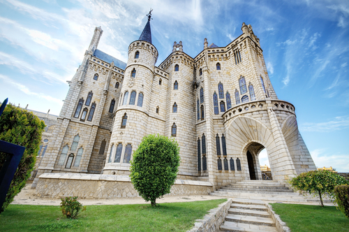 Palacio Episcopal de Astorga, una de las obras de Antoni Gaudí