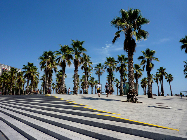 Paseo en la Barceloneta