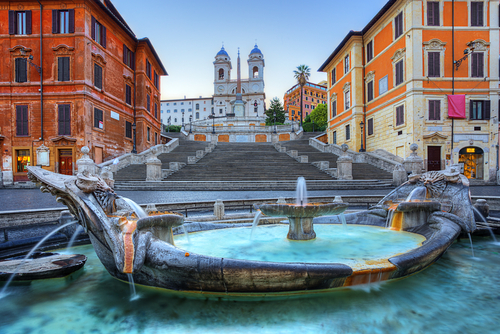 Fuente de la Barcaccia en Roma