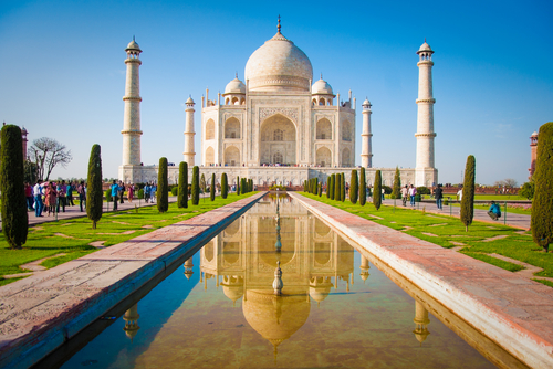 Vista del Taj Mahal, uno de los grandes destinos asiáticos