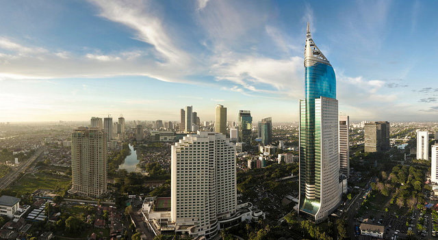 Vista de Yakarta en Indonesia