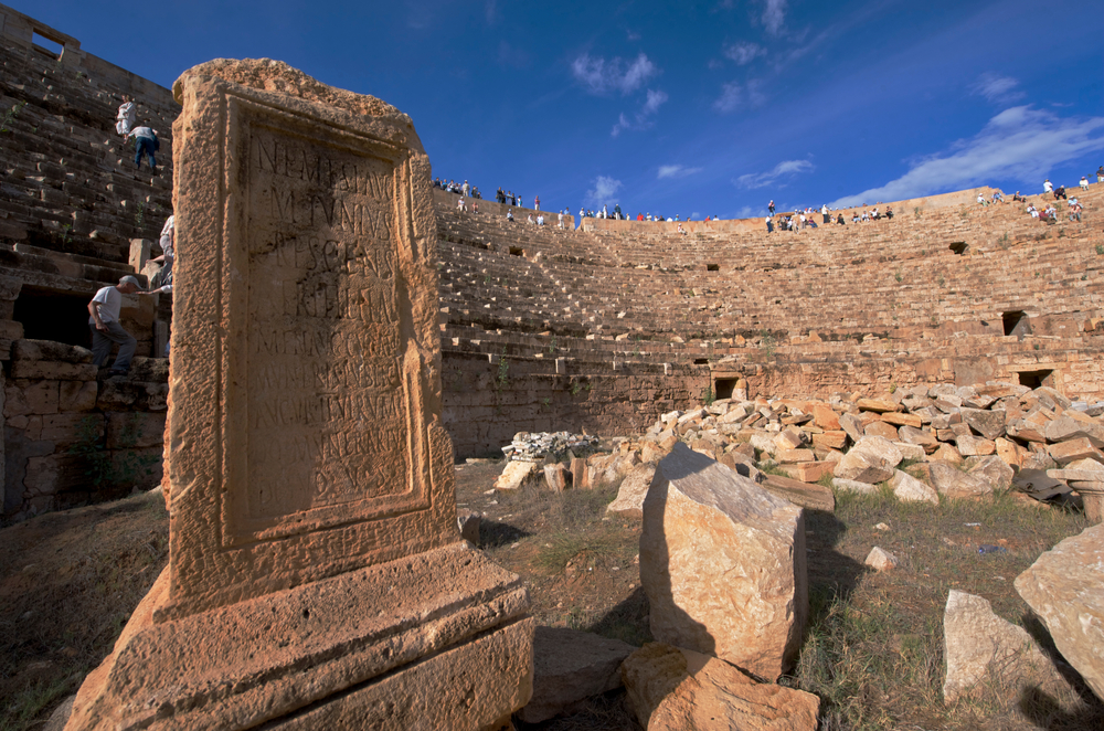 Anfiteatros romanos: Leptis Magna en Libia
