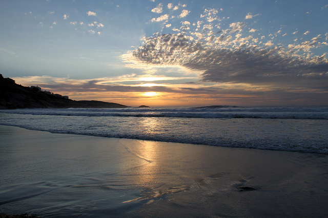 Atardecer en un viaje a Ciudad del Cabo
