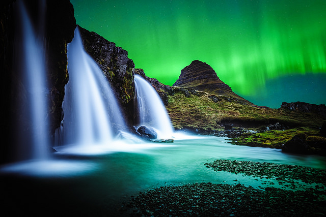 Auroras boreales en Islandia