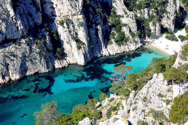 Calanque d'En Vau en la Costa Azul