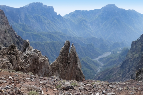 Caldera de Taburiente en la isla de La Palma