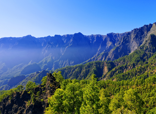 Caldera de Taburiente en La Palma, uno de los sitios más bonitos de España