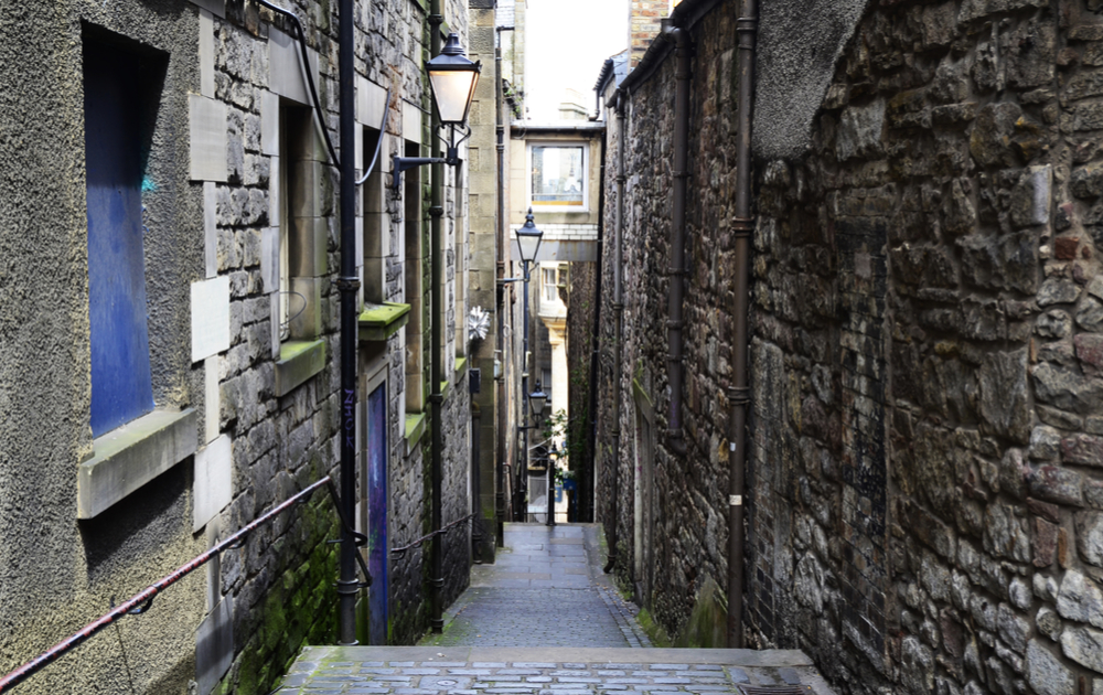 Callejón en Edimburgo