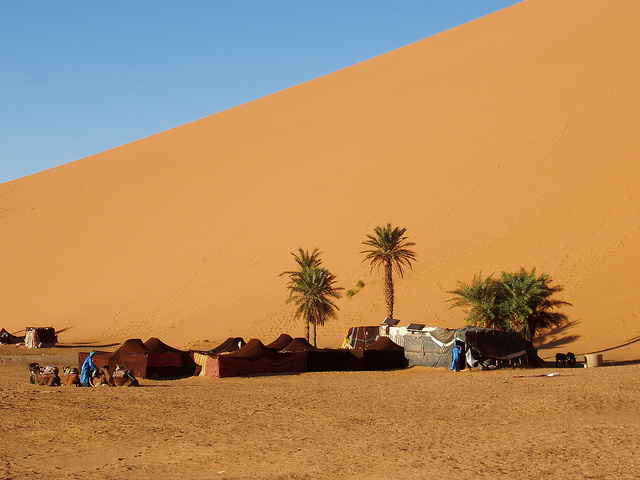 Campamento nómada en Merzouga