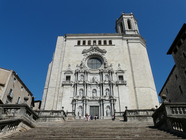 Catedral de Santa MAría en el el casco antiguo de Girona