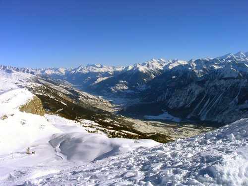 Vista desde la cima de Crans