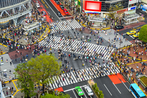 Cruce deShibuya, uno de los lugares de Tokio más concurridos