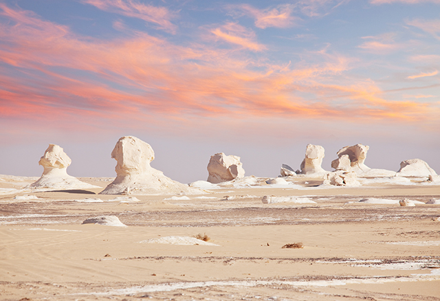 Desierto Blanco en la geografía de Egipto