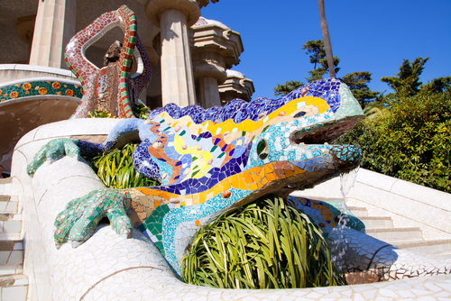 Dragón del parque Güell de Barcelona