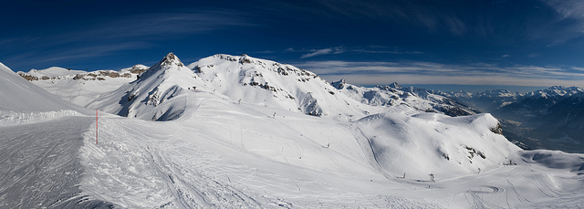 Estaciónd eesquí de Cras montana en Suiza