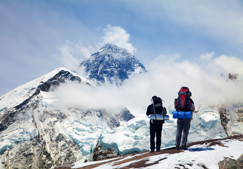 Turistas en el Everest