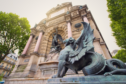 Fuente de Saint Miche, una de las fuentes más bonitas de París
