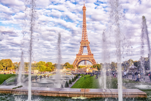 Fuentes de los JArdines del Trocadero en París