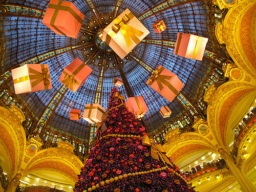 París en Navidad: Galerías Lafayette