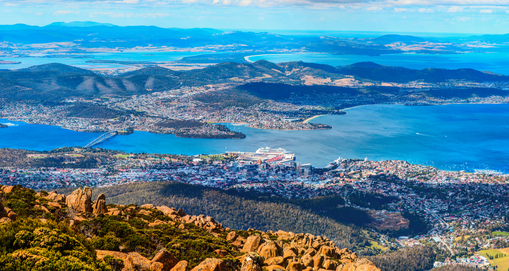 Hobart en la isla de Tasmania