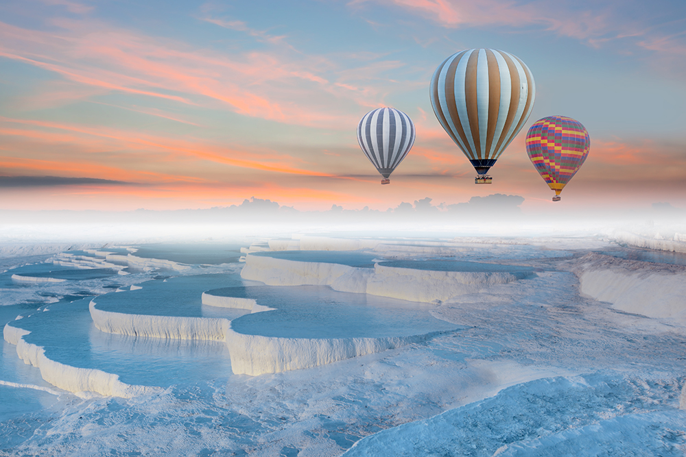 Pamukkale al aterdecer