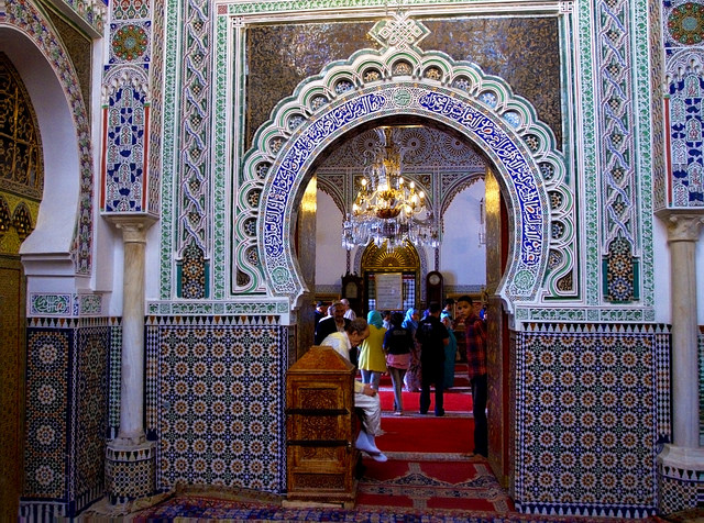 Mausoleo Moulai Idriss en Fez, Marruecos