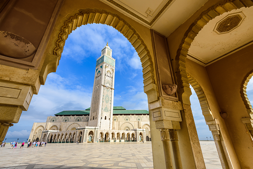 Arte en Marruecos: Mezquita Hassan II en Casablanca