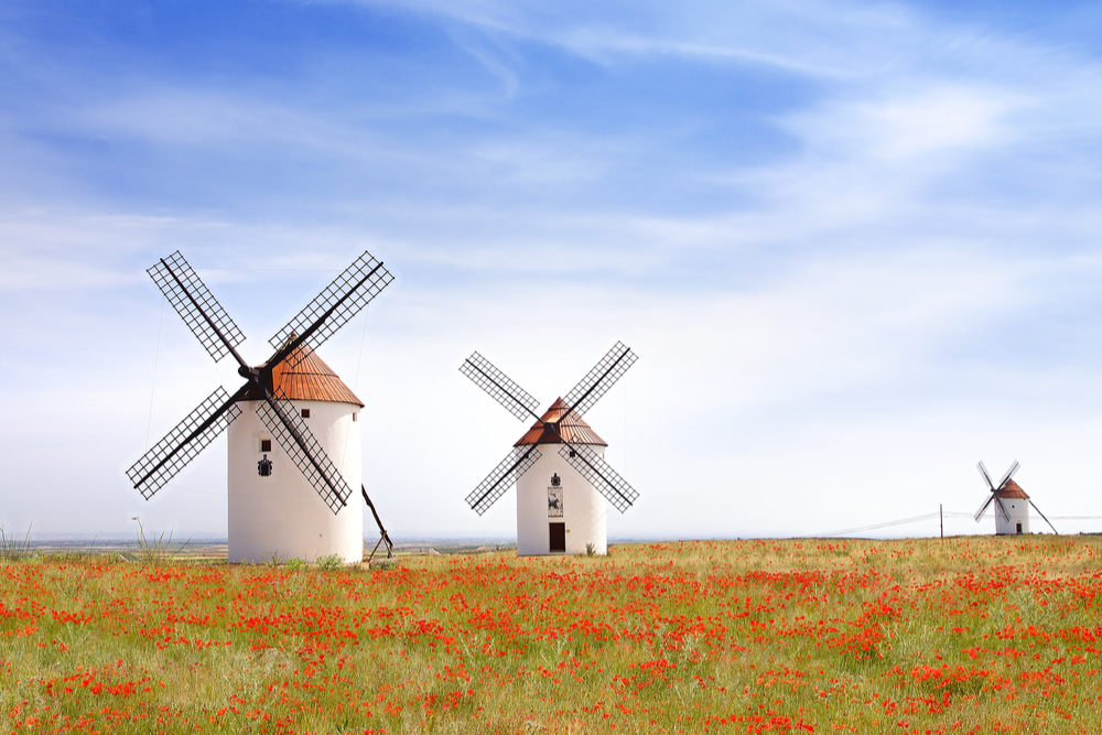 Molinos de viento en Mota del Cuervo