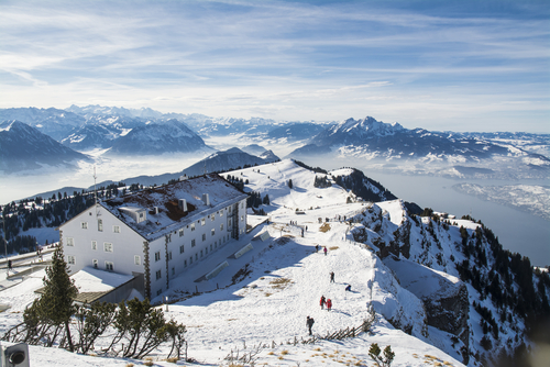 Vista de Suiza desde el Monte Rigi