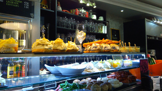 Pinchos en la calle Laurel de Logroño