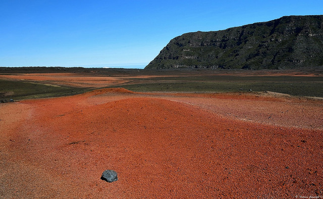Paisaje volcánico en Isla Reunión