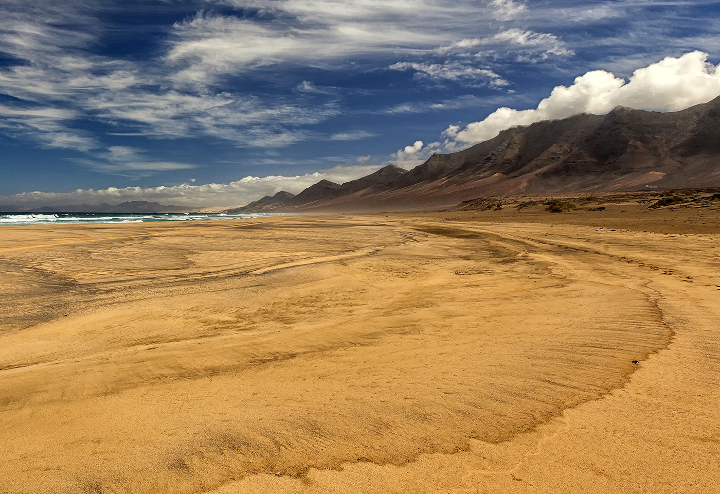 Playa deCofete en Fuerteventura, Islas Canarias.