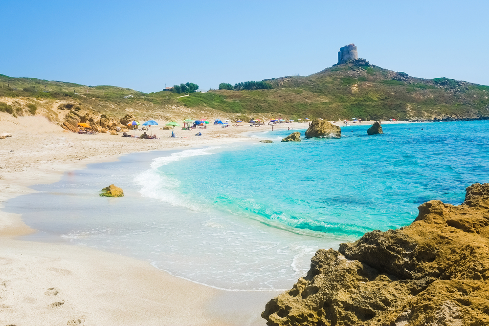 Playa de Oristano en Cerdeña