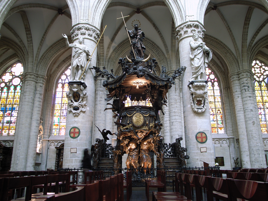 Púlpito de la catedral de Bruselas