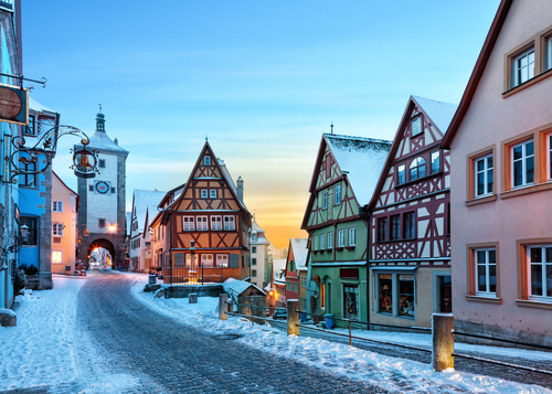 Rothenburg ob der Tauber en invierno