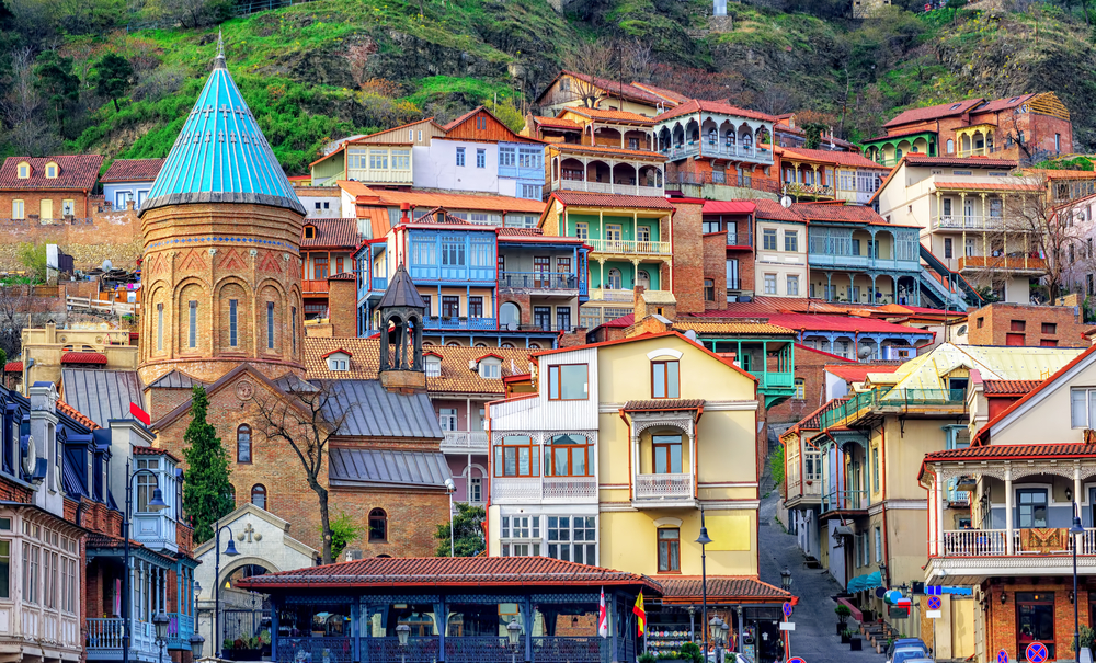 Casas de colores en Tibilisi en Georgia