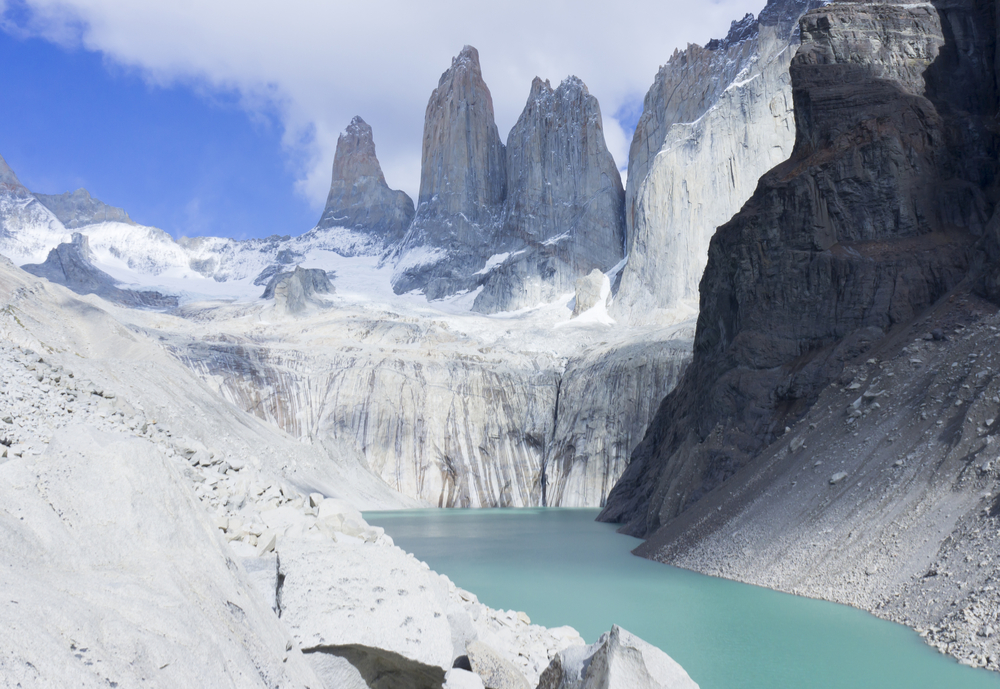 Paisaje invernal en Torres del Paine