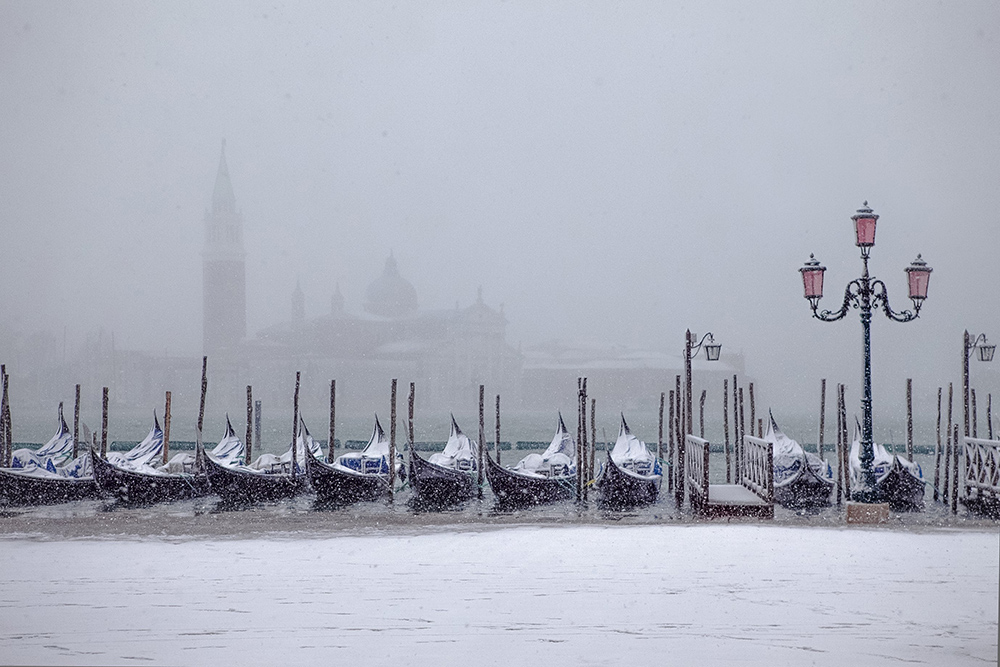 Tiempo en Venecia: invierno y nieve