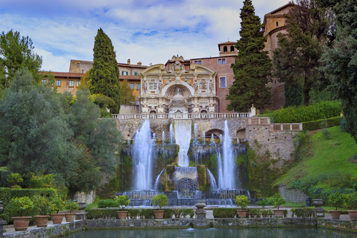 Villa del Este en Tívoli, cerca de Roma